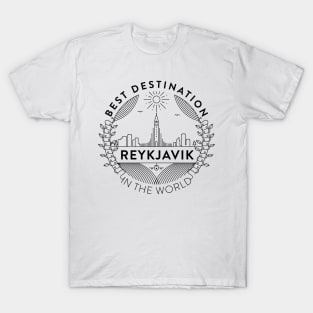 Reykjavik Minimal Badge Design T-Shirt